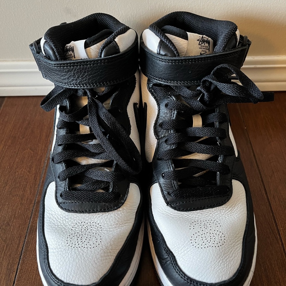 Black and White High-Top Sneakers